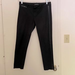 Banana Republic Sloan Pants Black w/tuxedo stripe